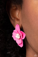 Jovial Jasmine - Pink Post Earring