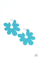 Flower Power Fantasy - Blue Hoop Earring