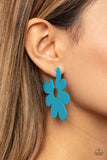 Flower Power Fantasy - Blue Hoop Earring