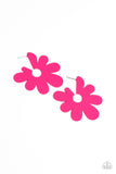 Flower Power Fantasy - Pink Hoop Earring