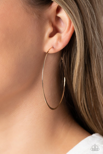 Metal Drama - Gold Hoop Earring