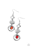 Marble Montage - Red Earring
