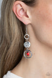 Marble Montage - Red Earring