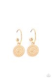 Mandala Maiden - Gold Hoop Earring