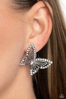 Wispy Wings - Pink Post Earring