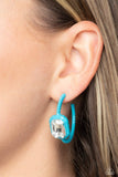 Call Me TRENDY - Blue Hoop Earring
