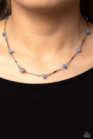 Chiseled Construction - Blue Necklace