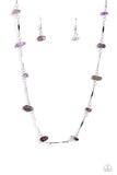 Chiseled Construction - Purple Necklace