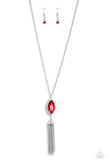 Tassel Tabloid - Red Necklace