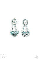 Casablanca Chandeliers - Blue Clip-on Earring