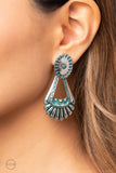 Casablanca Chandeliers - Blue Clip-on Earring