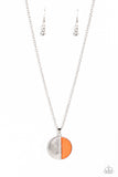 Captivating Contrast - Orange Necklace