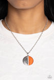 Captivating Contrast - Orange Necklace