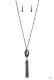 Tassel Tabloid - Black Necklace