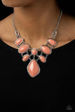 Dreamily Decked Out - Orange Necklace