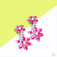 Transparent Talent - Pink Clip-on Earring