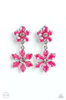 Transparent Talent - Pink Clip-on Earring