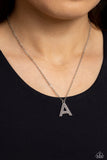 Leave Your Initials - Silver Necklace - A