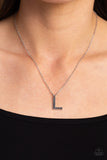 Leave Your Initials - Silver Necklace - L