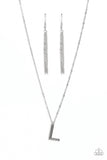 Leave Your Initials - Silver Necklace - L