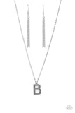 Leave Your Initials - Silver Necklace - B