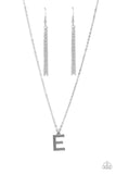 Leave Your Initials - Silver Necklace - E