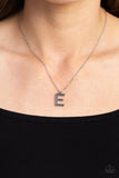 Leave Your Initials - Silver Necklace - E