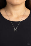 Leave Your Initials - Silver Necklace - K