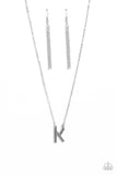 Leave Your Initials - Silver Necklace - K