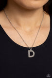 Leave Your Initials - Silver Necklace - D