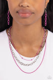Mardi Gras Mayhem - Pink Necklace