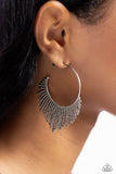 Tailored Tassel - Silver Hoop Earring