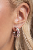 Floral Focus - Pink Hoop Earring