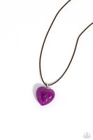 Serene Sweetheart - Purple Necklace