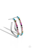 Triangular Tapestry - Multi Hoop Earring