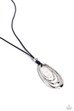 Hammered Hallmark - Blue Necklace