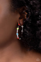 Affectionate Actress - Red Hoop Earring