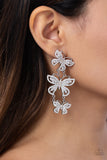 Fluttering Finale - White Post Earring