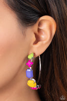 Geometric Gamer - Pink Hoop Earring