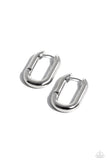 Candidate Curves - Silver Hinge Hoop Earring