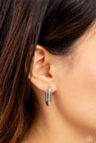 Candidate Curves - Silver Hinge Hoop Earring