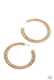 Scintillating Sass - Gold Hoop Earring