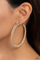 Scintillating Sass - Gold Hoop Earring