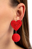 Spherical Sweethearts - Red Post Earring