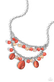 Dewy Disposition - Orange Necklace