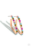 Triangular Tapestry - Rose Gold Hoop Earring