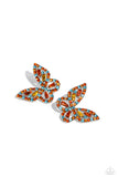 Tilted Takeoff - Orange Post Earring