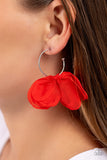 Chiffon Class - Red Hoop Earring