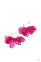 Chiffon Class - Pink Hoop Earring