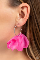 Chiffon Class - Pink Hoop Earring